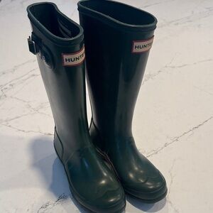 Hunter Dark Green Waterproof Boots
